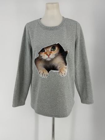Pullover mit Katzenmotiv Gr. M