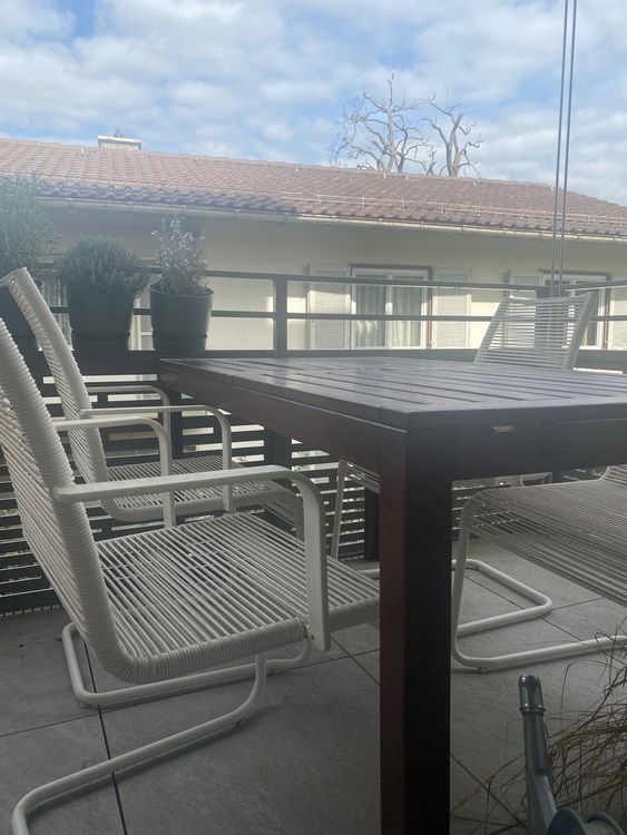 Gartenstühle Ikea Väsman Stühle in weiß (4 Stück) Kaufen auf Ricardo