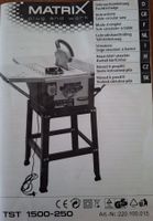 Scie circulaire à table MATRIX TST 1500-250,