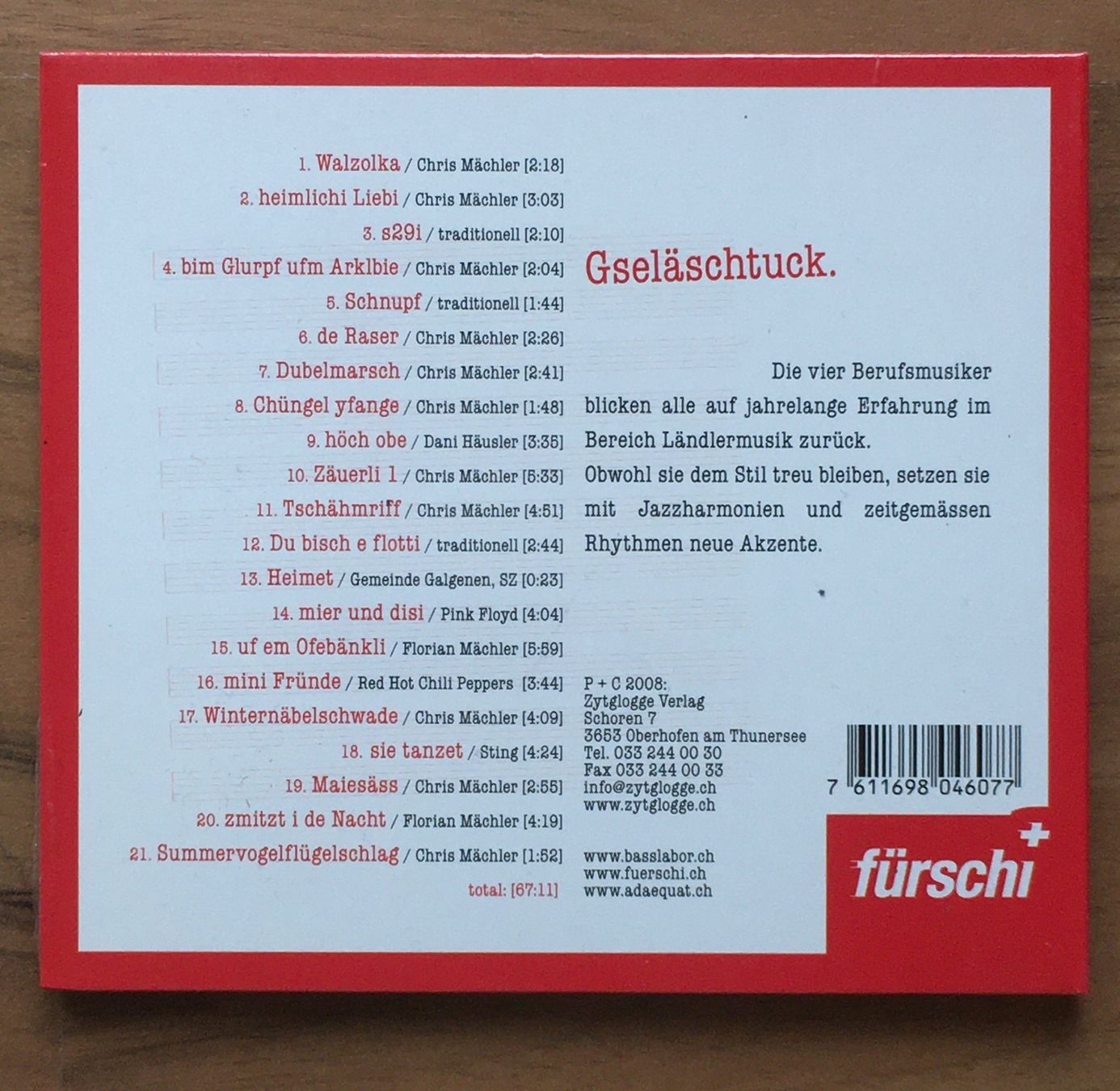 CD: CD Fürschi, inkl. Versand (nur CH) – Nuovo e nell'imballaggio originale da Seewen SZ venduto da youngtimer72 1