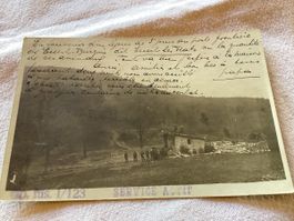 Essert-Burquin poste frontière carte photo très rare