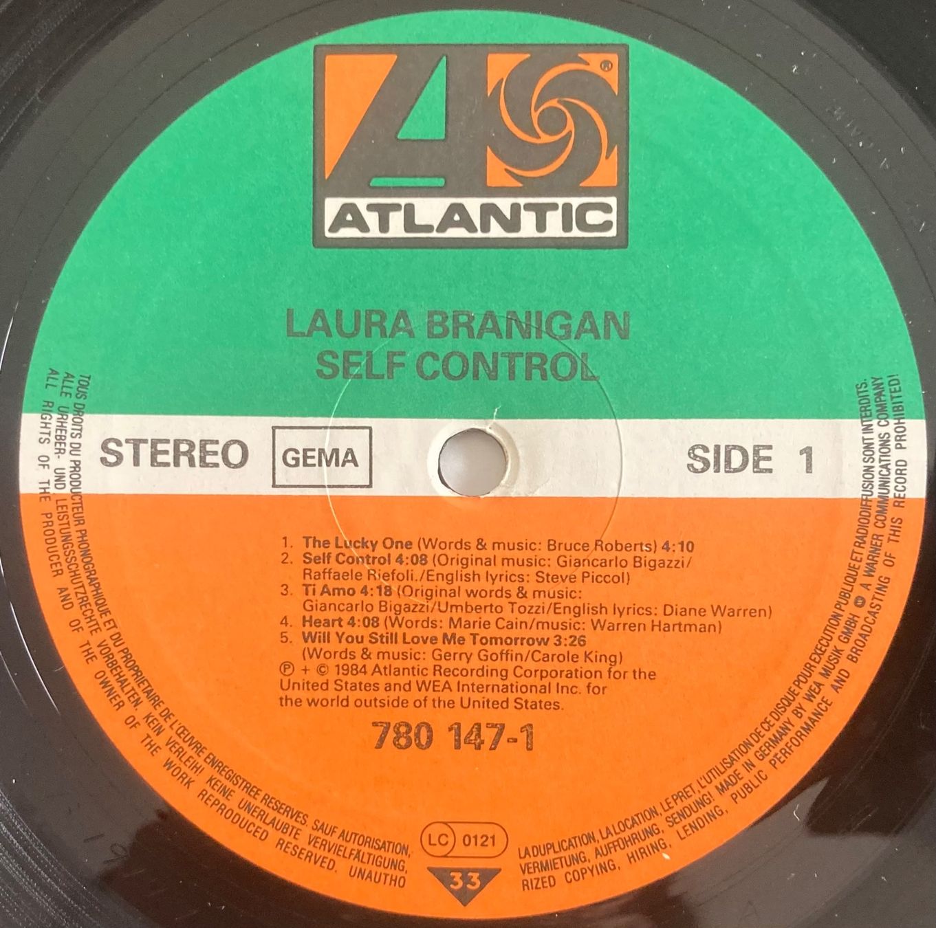 Dischi in vinile: MEADOW / LAURA BRANIGAN - SELF CONTROL – Usato da Poliez-Pittet venduto da Newtown-Records 2