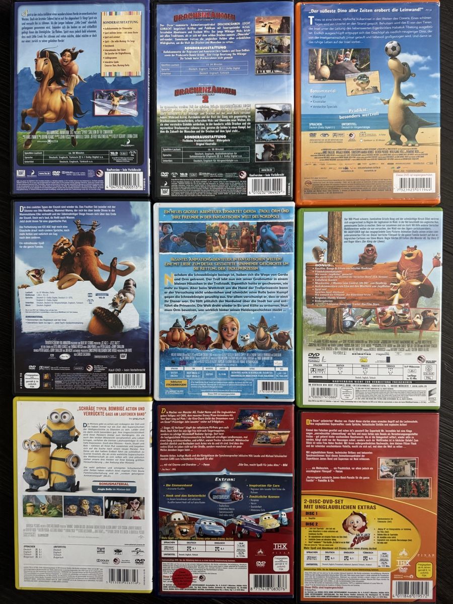 Alle DVDs: Kinder DVD Sammlung – 9 Filme – Gebraucht aus Erlinsbach von Tamaratamara 1