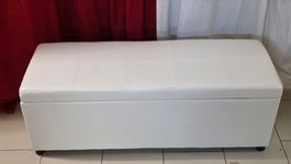 Weisse Truhenbank / Sitzbank mit Stauraum, neu