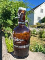Bierkrug Müller Bräu, 2l Glas braun, mit Henkel