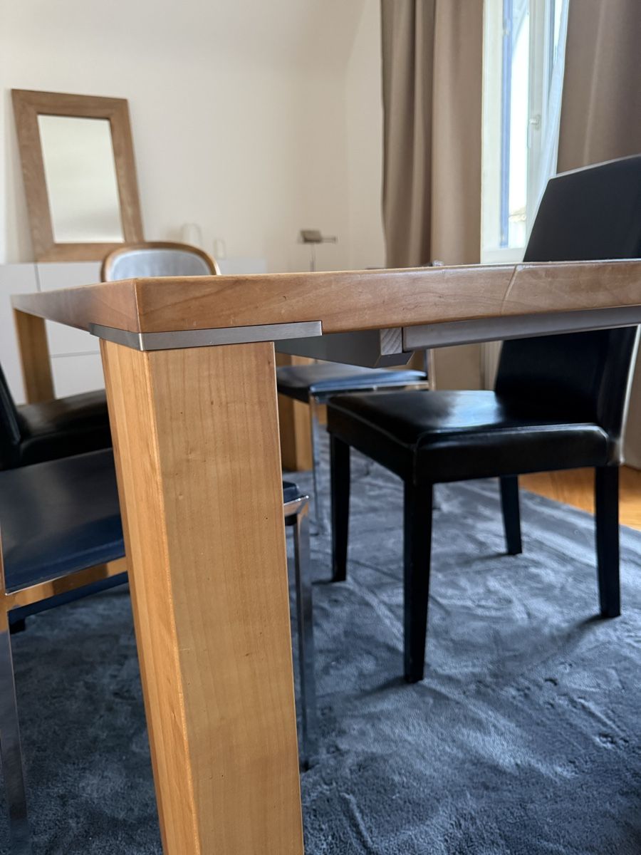 Tische: Esstisch Kirschbaum Echtholzfurnier mit Granitauszug – Gebraucht aus Solothurn von Pummeluffi 1