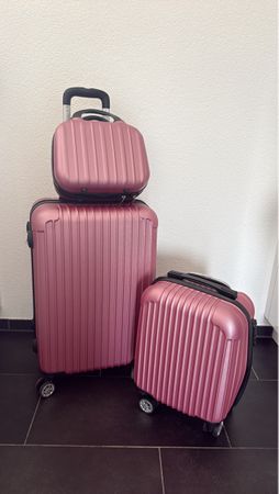Kofferset 3-teilig pink Hartschale neuwertiger Zustand