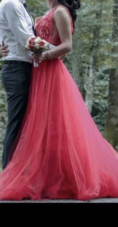 Rotes Abendkleid / Hochzeitskleid, Grösse 36, neuwertig