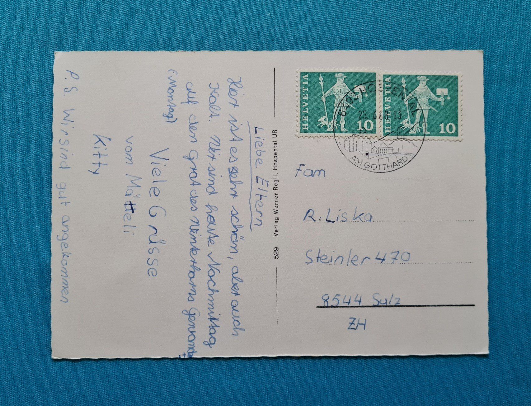 Cartoline postali: Ansichtskarte Sust-Mätteli – Usato da Saland venduto da V-Tour 1