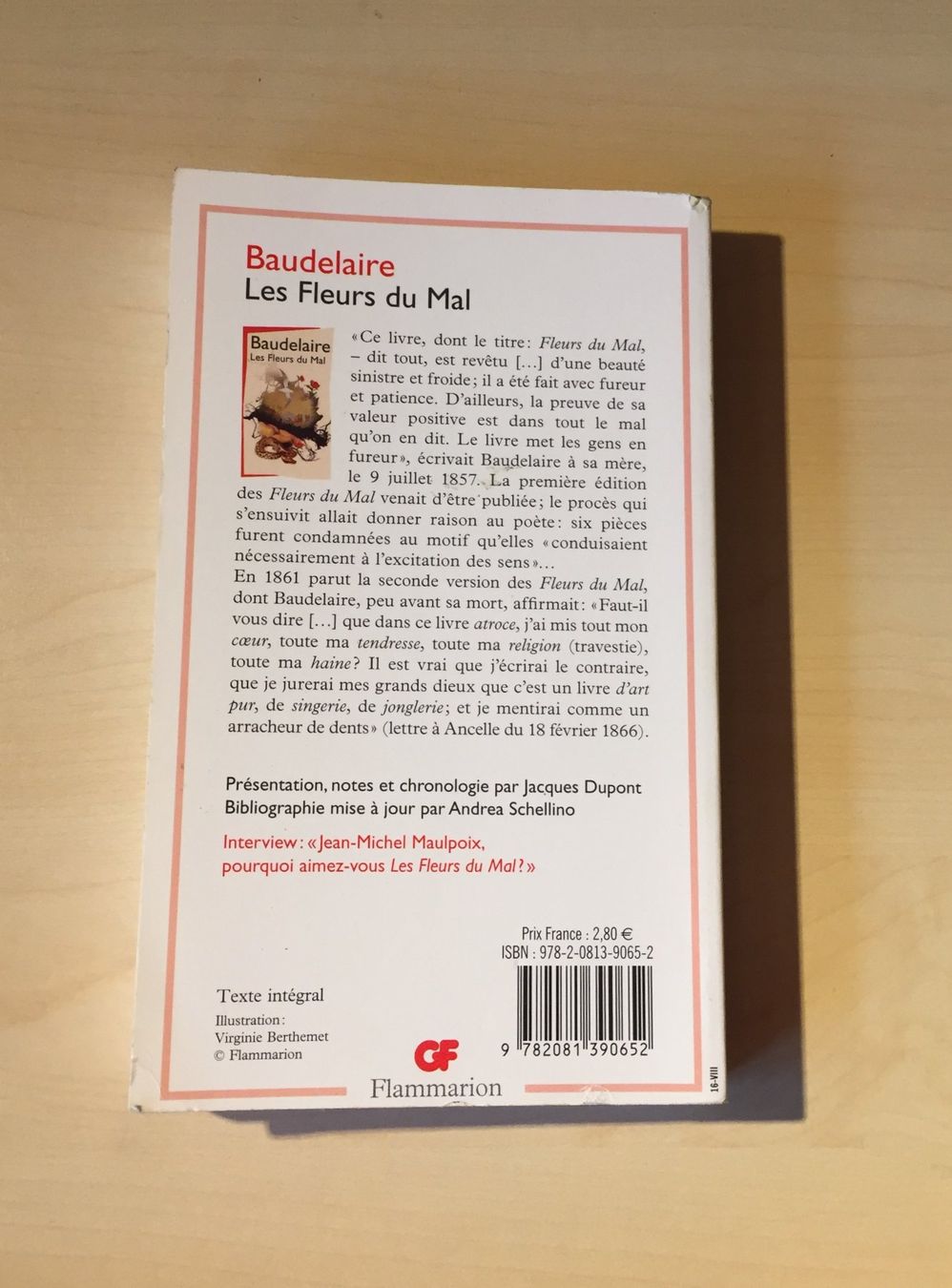Libri: Les Fleurs du Mal - Baudelaire – Usato da Rochefort venduto da Audrey.Maire 1