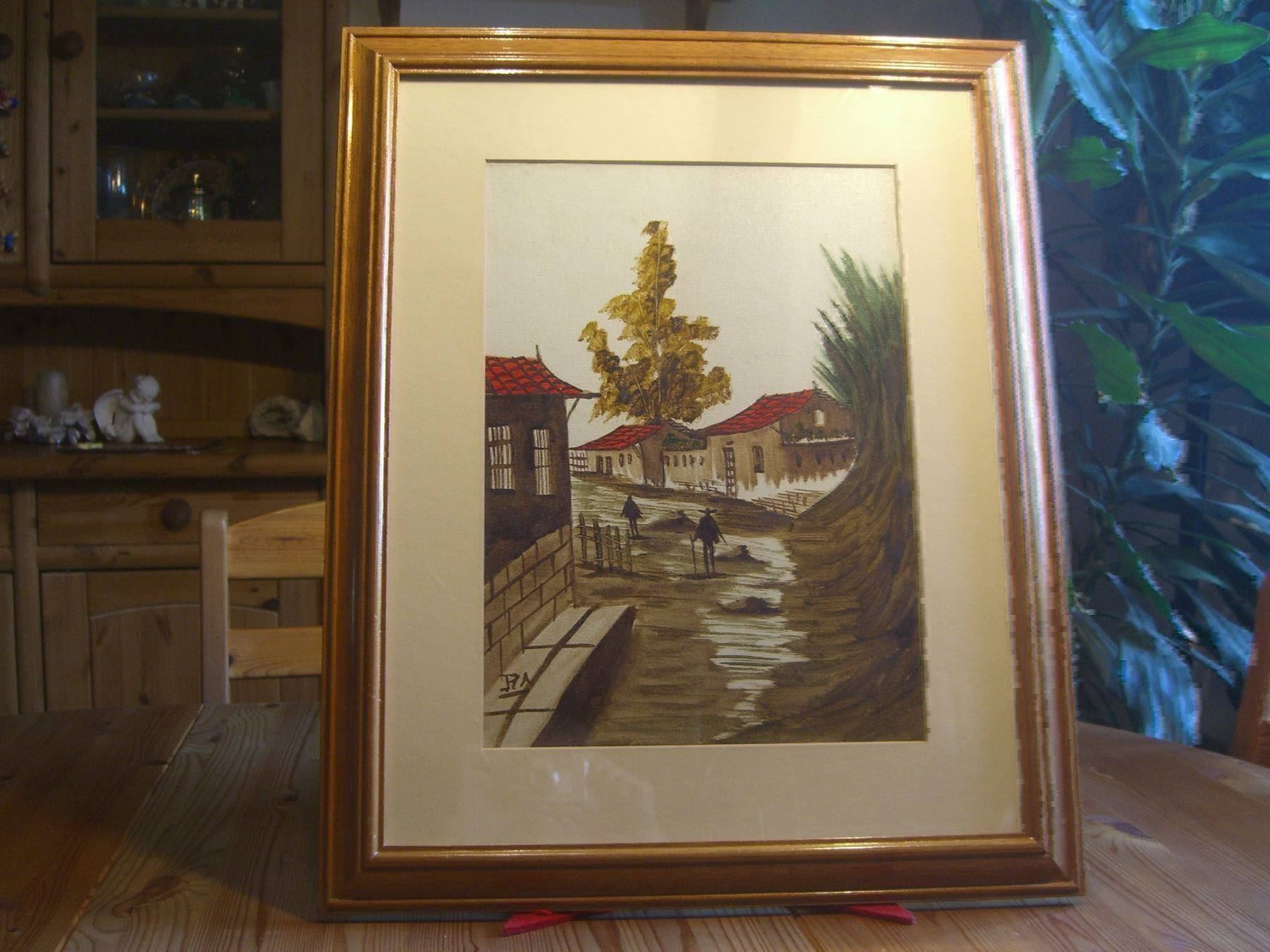 Tessuti: schönes Bild,Stoffdruck / Stoff gemalt – Usato da Winterthur venduto da Gaia