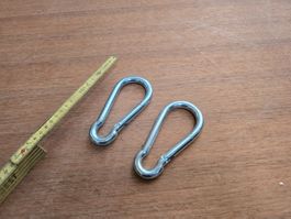 2x neue Karabinerhaken 14x 6,5cm ab 1.-