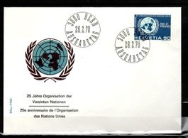 1970 - FDC / Werbemarken -25 Jahre UNO