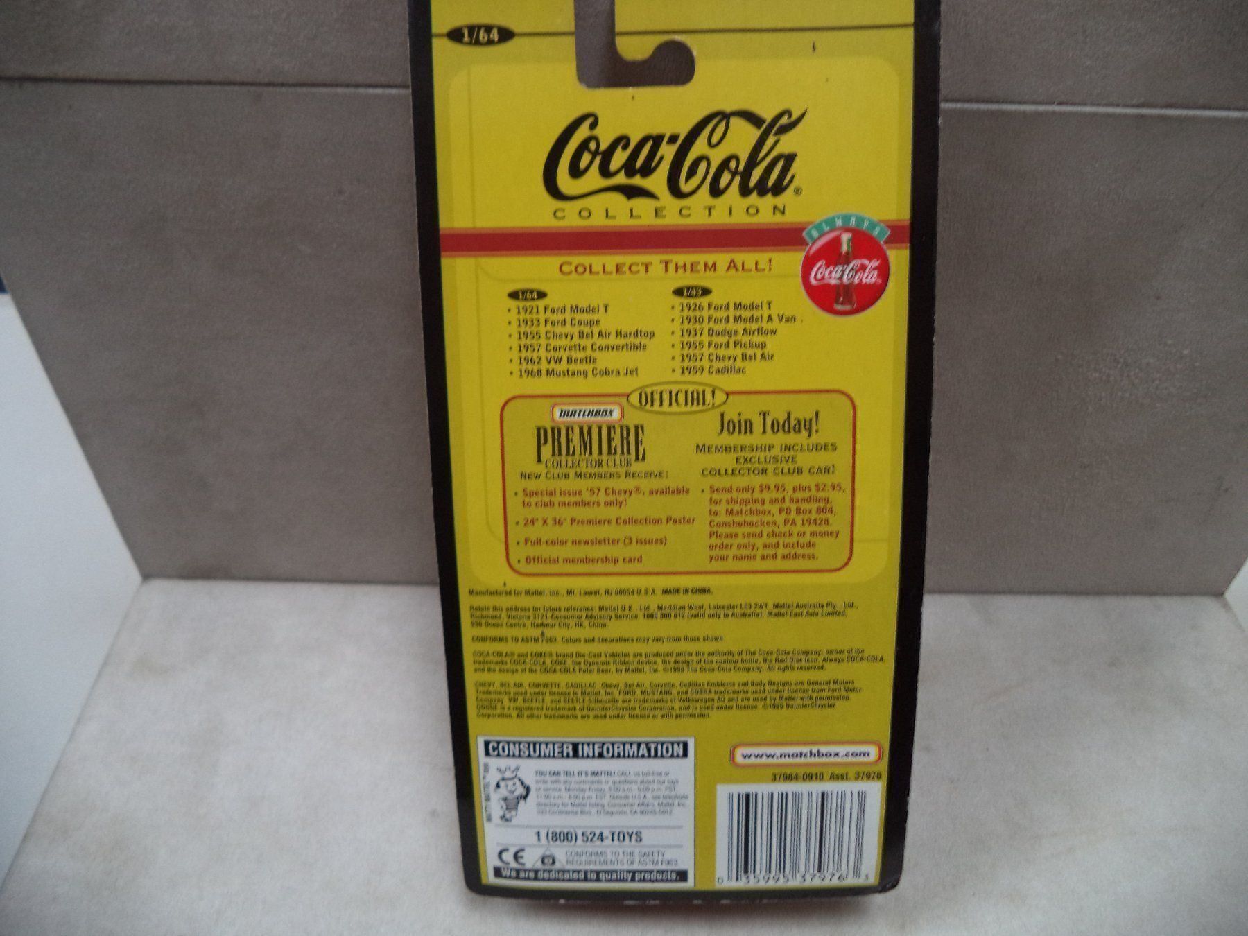 Modellini d'auto: MATCHBOX Coca Cola 1933 Ford Coupe – Nuovo e nell'imballaggio originale da Rieden AG venduto da Wirth03 3