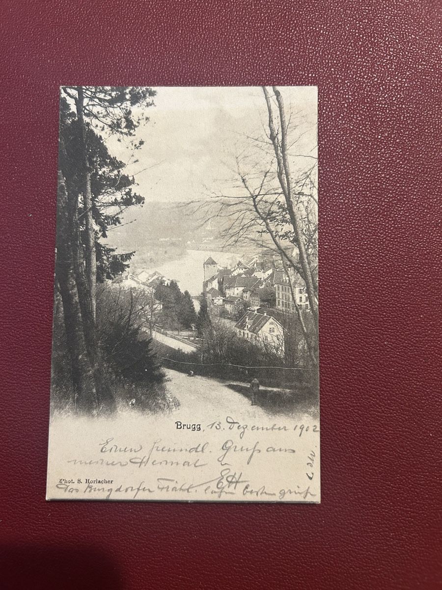 Ansichtskarten: Brugg 1902 – Gebraucht aus Breganzona von Milesbo