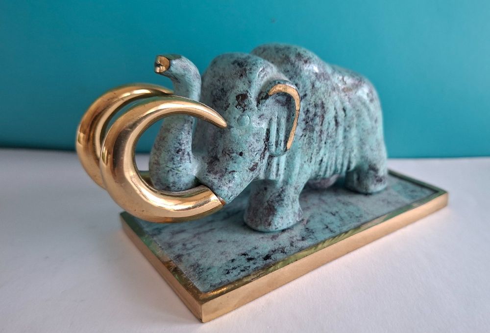 Seltener Briefbeschwerer, Mammut Bronze Seilerwaren Lenzburg (Gebraucht ...