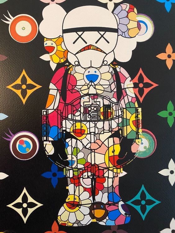 Death NYC : Blue Kaws with Louis Vuitton boots - Sérigraphie originale signée