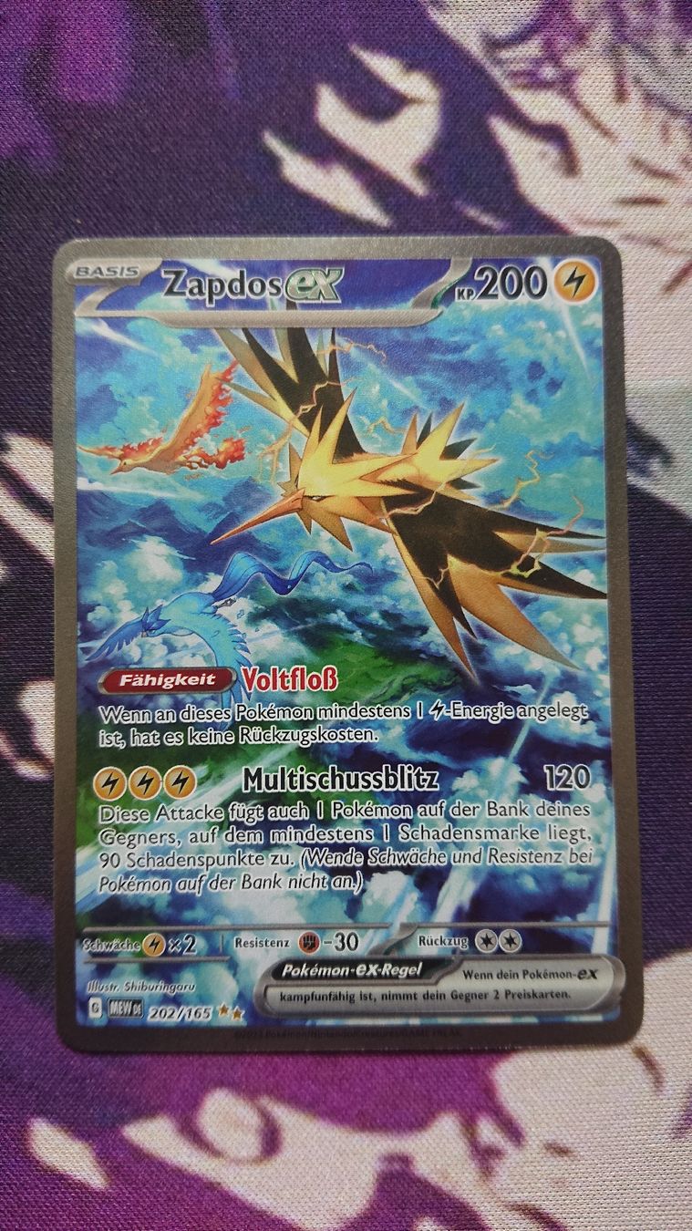 Pokémon Sammelbilder & Trading cards: Zapdos EX MEW 202 DE – Neu (gemäss Beschreibung) aus Chur von FreakofRarity