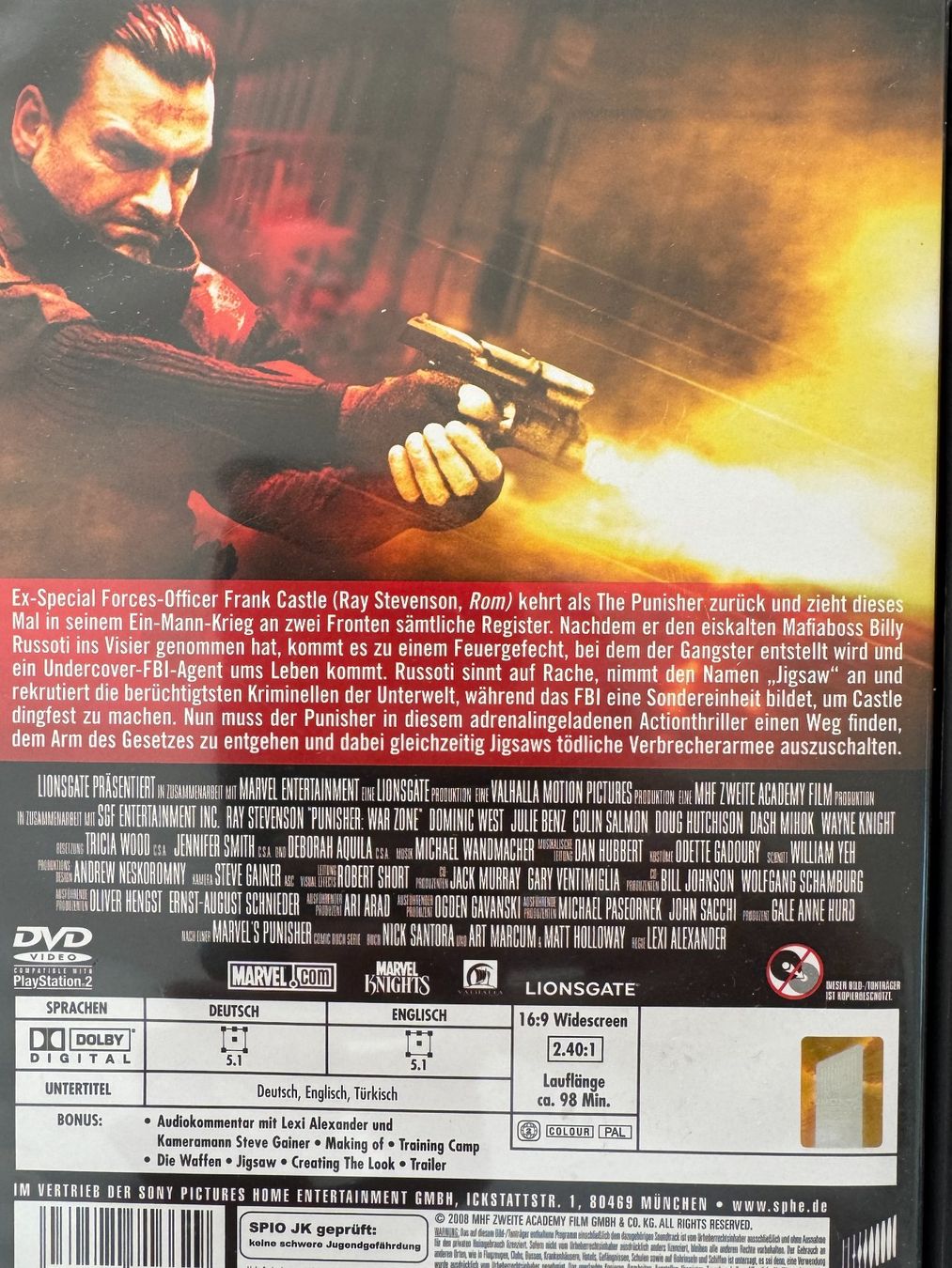 Tutti i DVDs: DVD 3x Daredevil + PUNISHER 1+2 War Zone – Usato da Männedorf venduto da LTMCS 2