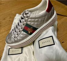 Gucci sneakers argentate, taglia 38, come nuove, affare!