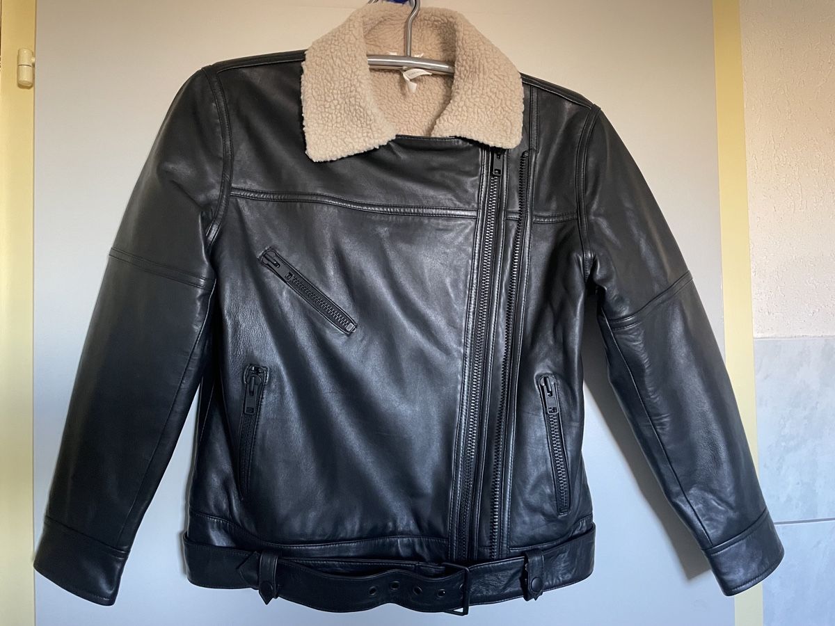 Jacken: Veste en cuir Object avec fourrure, T.36 NEUVE – Neu und originalverpackt aus Vuadens von Nina11 1