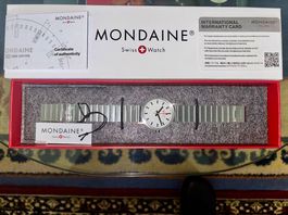 Neue Mondaine 36mm Unisex Armbanduhr mit Stahlgehäuse