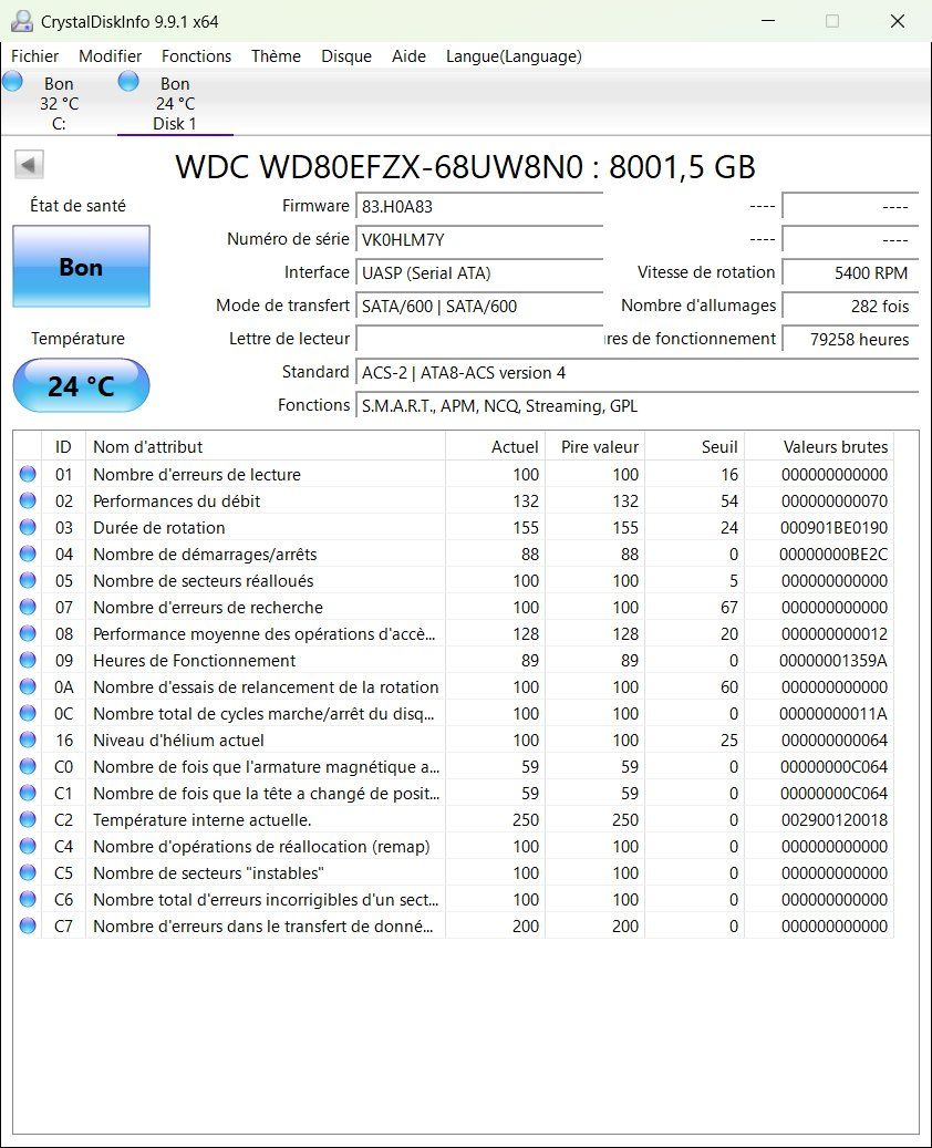 Western Digital Disques durs: WD Red Nas 8.0TB – D'occasion à St-Maurice par hamster71 1