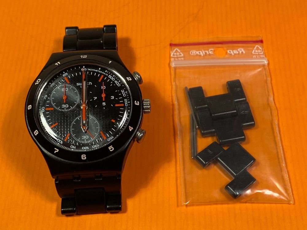 Swatch Irony Chronograph Black Coat Acheter sur Ricardo