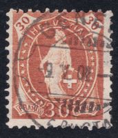 Stehende Helvetia ZNr. 96A Rasierklingenstempel Genève Stand