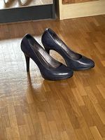 Escarpins cuir bleu foncée 38