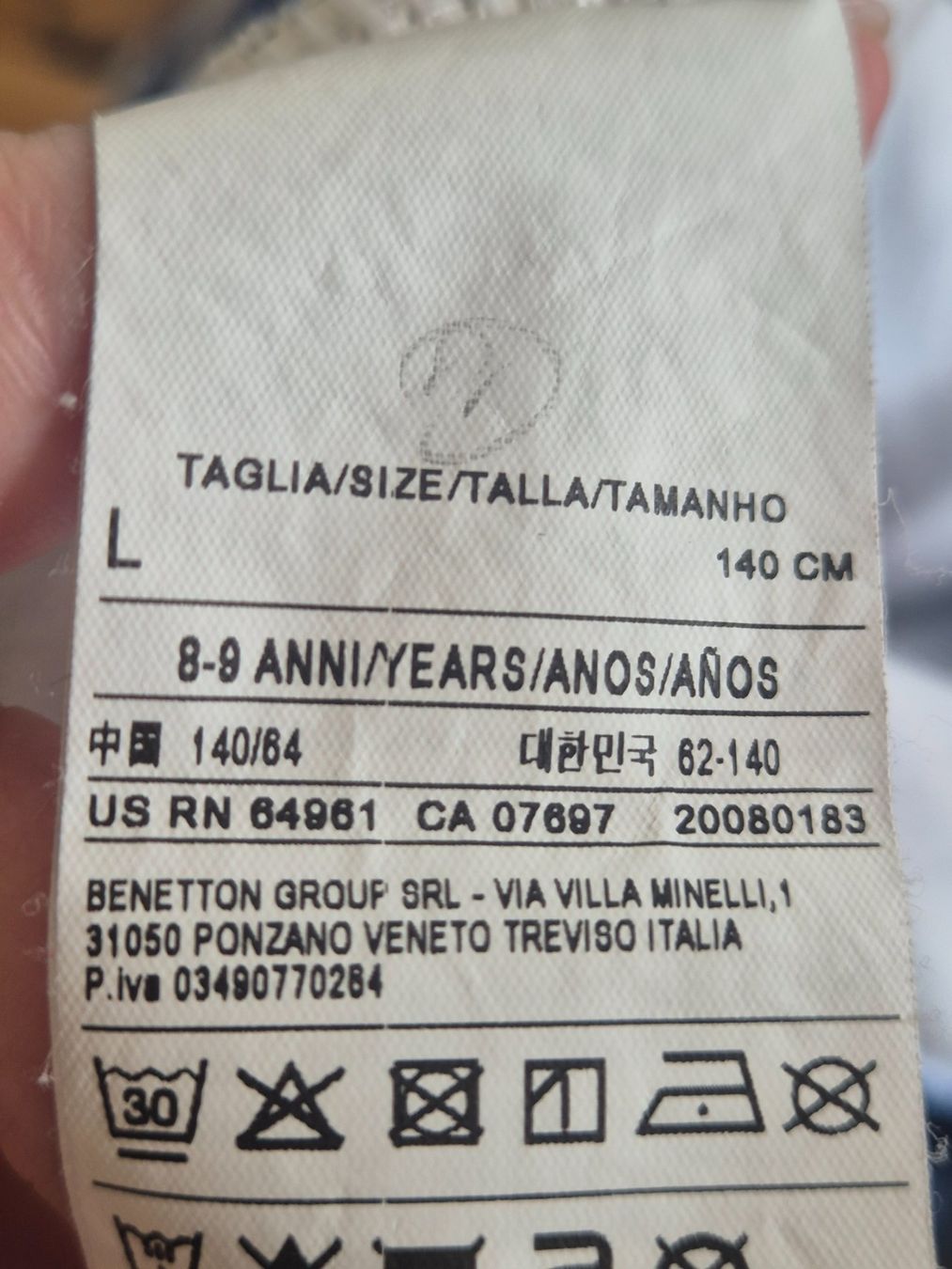 Benetton Vestiti & Gonne: Benetton Mädchen Latz-Kleid, Grösse 128! – Usato da Veyras venduto da kanema 3