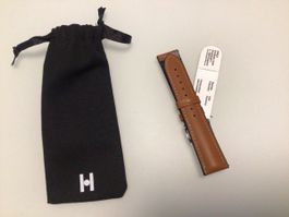 Hirsch Uhrarmban aus braune Leder, 21mm- new!