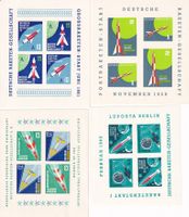 9 Vignetten - Blöcke Raketen - Post (D) 1959 - 1963