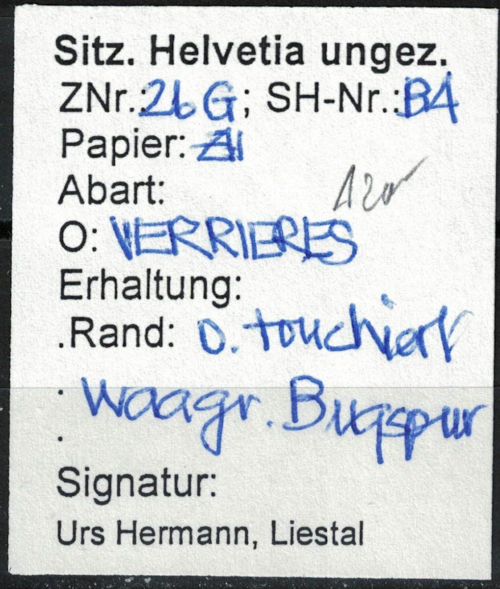 Tutti i francobolli: Strubel 26G gestempelt mit Befund Herrmann – Usato da Bern venduto da bae_958f 2
