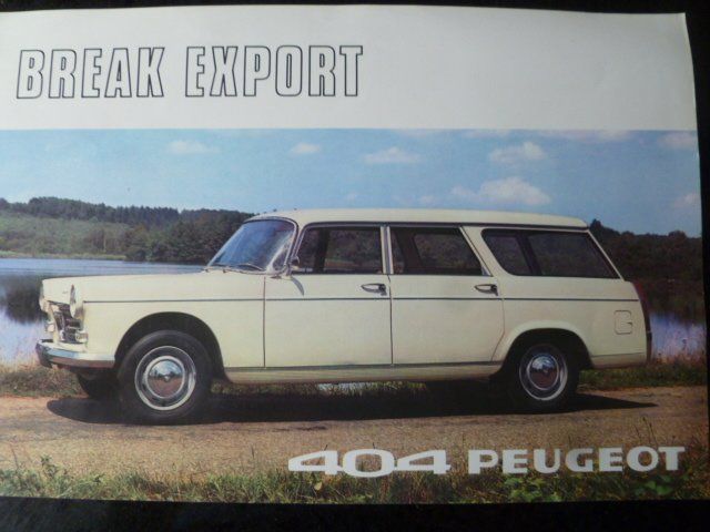 Peugeot Documenti: Peugeot 404 Break Export Prospektblatt 1970 – Usato da Zofingen venduto da sosalinos01