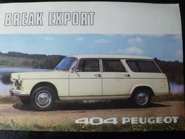 Peugeot 404 Break Export Prospektblatt 1970