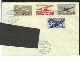 FDC Nr. F40+Serie Nr.37-39/ Biel-Mett-Genf