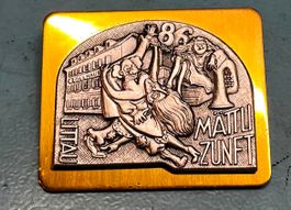 Fasnachtsplakette Littau 1986 Gold Mättli-Zunft Littau