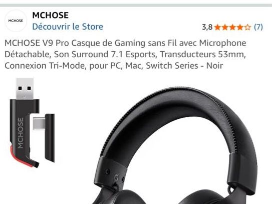 Cuffie: Casque Gamer MCHOSE V9 Pro – Nuovo (secondo la descrizione) da Lausanne venduto da gio_qwg7 1