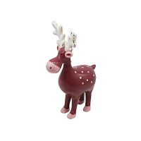 Deko Hirsch aus Keramik - H:14cm, Lila