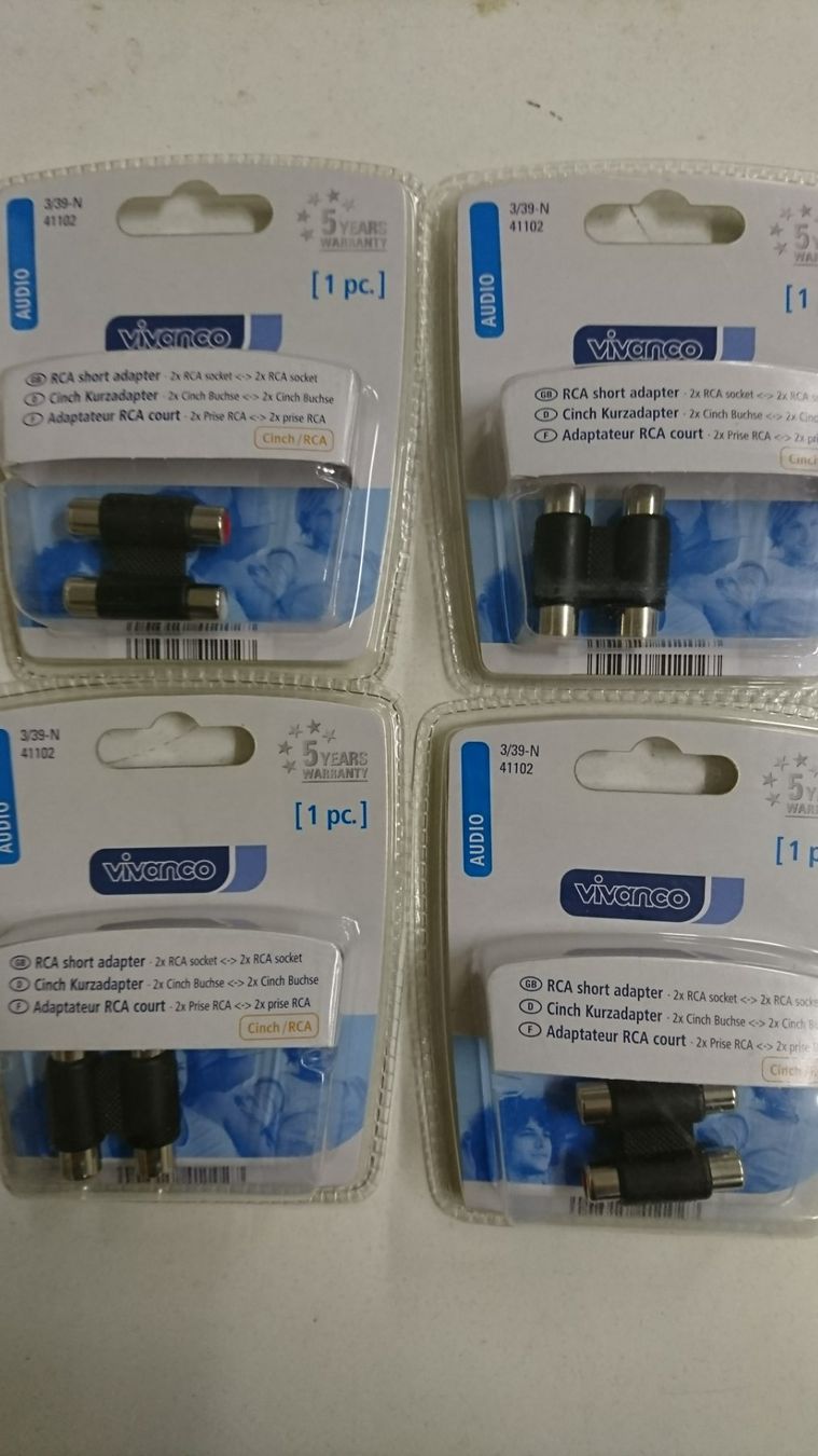 Laufwerke & Adapter: Cinch Verbinder 4 Stück Set – Neu und originalverpackt aus Tägerschen von Tech-World7 1