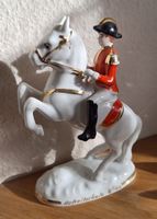Antike Porzellan Figur Reiter auf Pferd "Hofreitschule" Wien