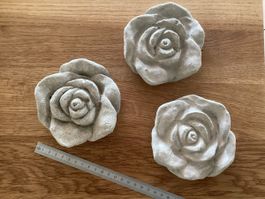 Beton Rose Dekoration,  3 Stück