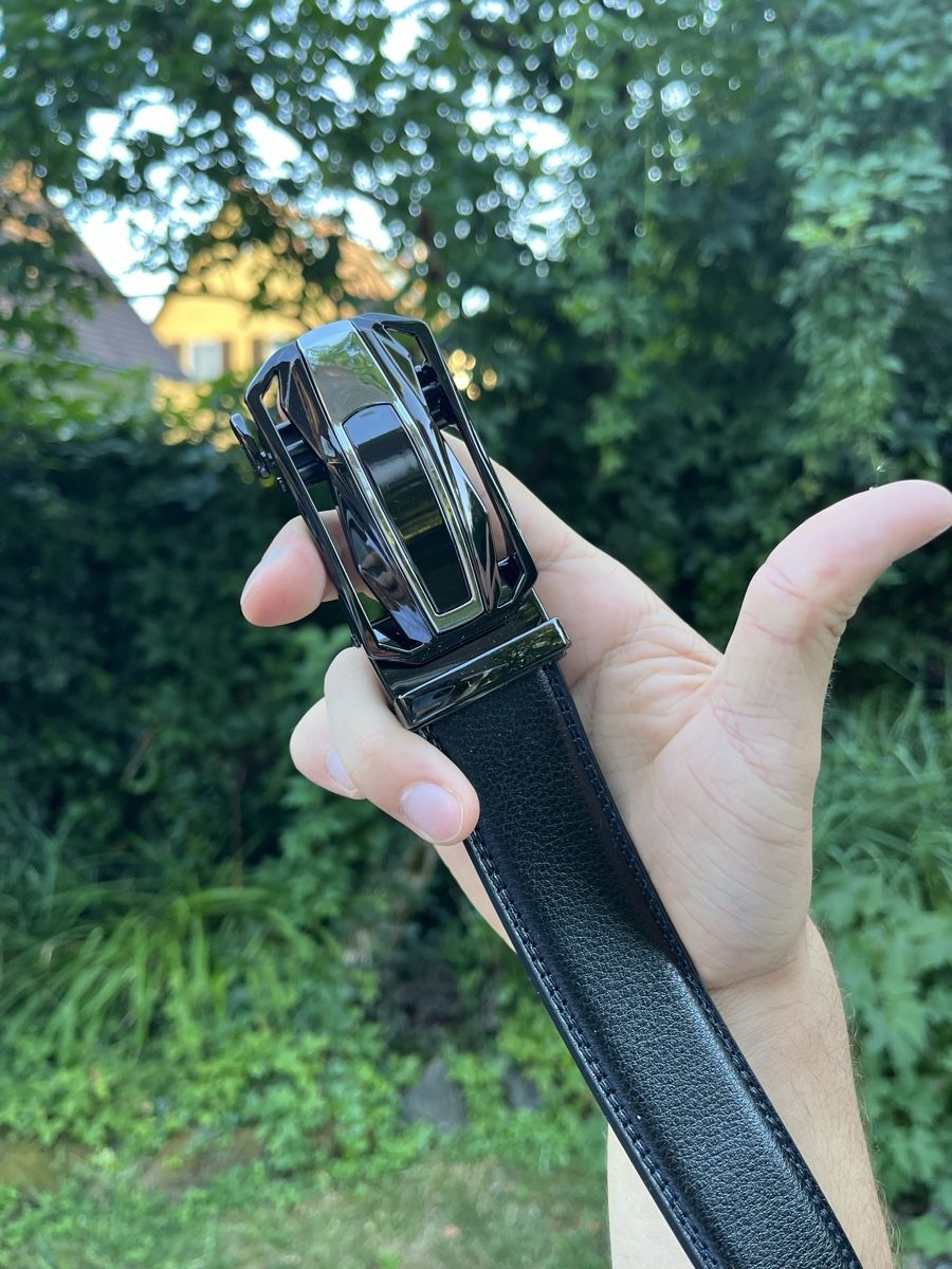 Gürtel: Ledergürtel mit Auto-Schnalle schwarz highclass look – Neu (gemäss Beschreibung) aus Tägerwilen von Alexander716 3