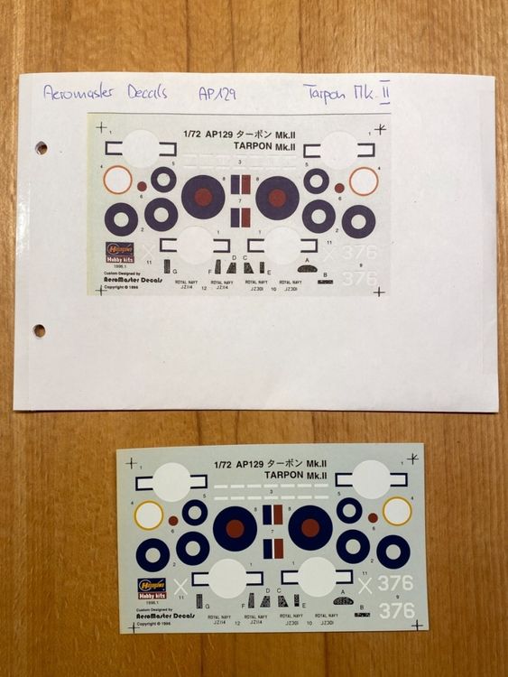 Decals Grumman Tarpon Avenger Mk Ii Von Aeromaster Kaufen