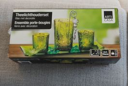Teelichthalter Set grün, Sommer Deko, Neu und Originalverpac