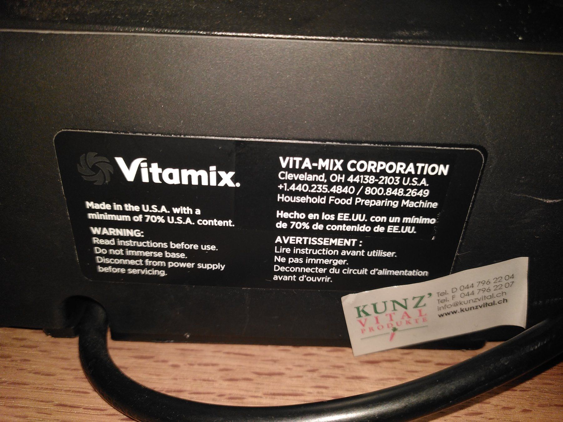 Vitamix Appareils de cuisine: Vitamix professional series 750 – D'occasion à Affoltern am Albis par lalala33 3
