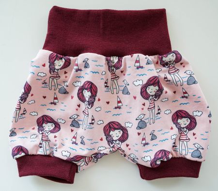 Kurze Pumphose - Mädchen mit Muschel 50/56 NEU