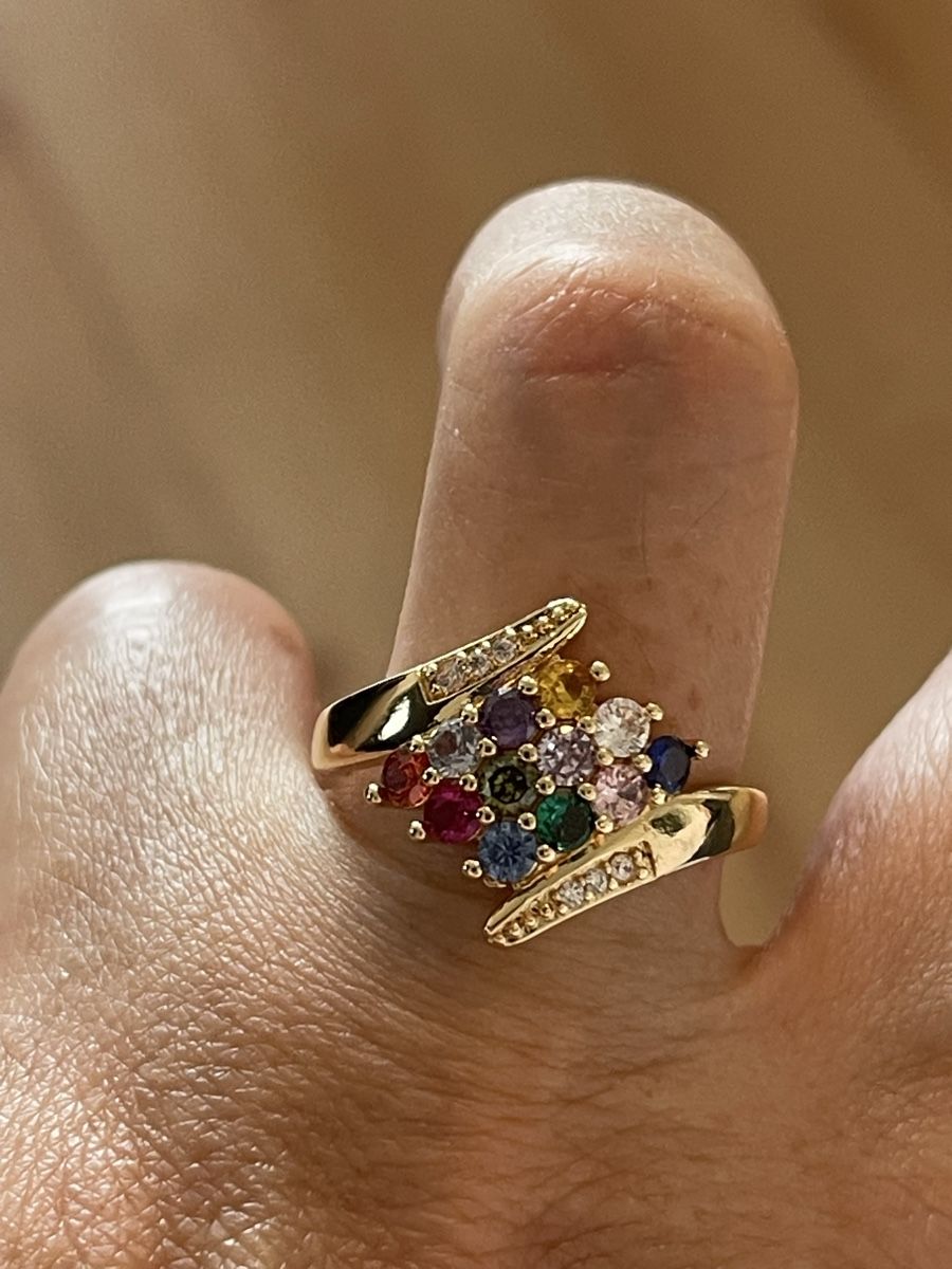 Anelli: Bague vintage 59 plaquée  amethyste/grenat/quartz/cornalin – Nuovo (secondo la descrizione) da Kloten venduto da Vermicelles 2