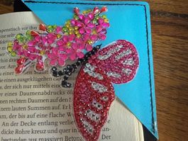Buchzeichen-Lesezeichen- Schmetterling- Selfmade